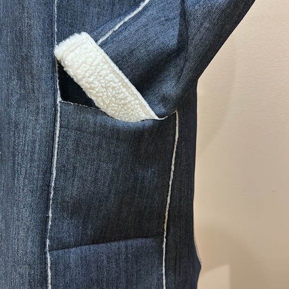 Denim Fleece Faux lamb shearling coat - Picture 5 of 6